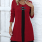 Robe deux pièces fausse A-line mi-longue pour femme