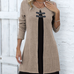Robe deux pièces fausse A-line mi-longue pour femme