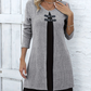 Robe deux pièces fausse A-line mi-longue pour femme