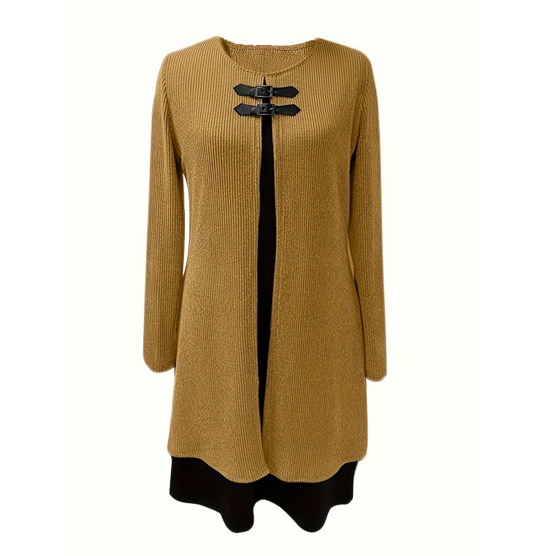 Robe deux pièces fausse A-line mi-longue pour femme