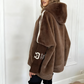 🧥 60% DE RÉDUCTION! ✨ Manteau Décontracté à Capuche Zippé en Peluche pour Femme - Doublure Polaire avec Poche Cachée pour un Style Confortable et Chaud ❄️🛍️
