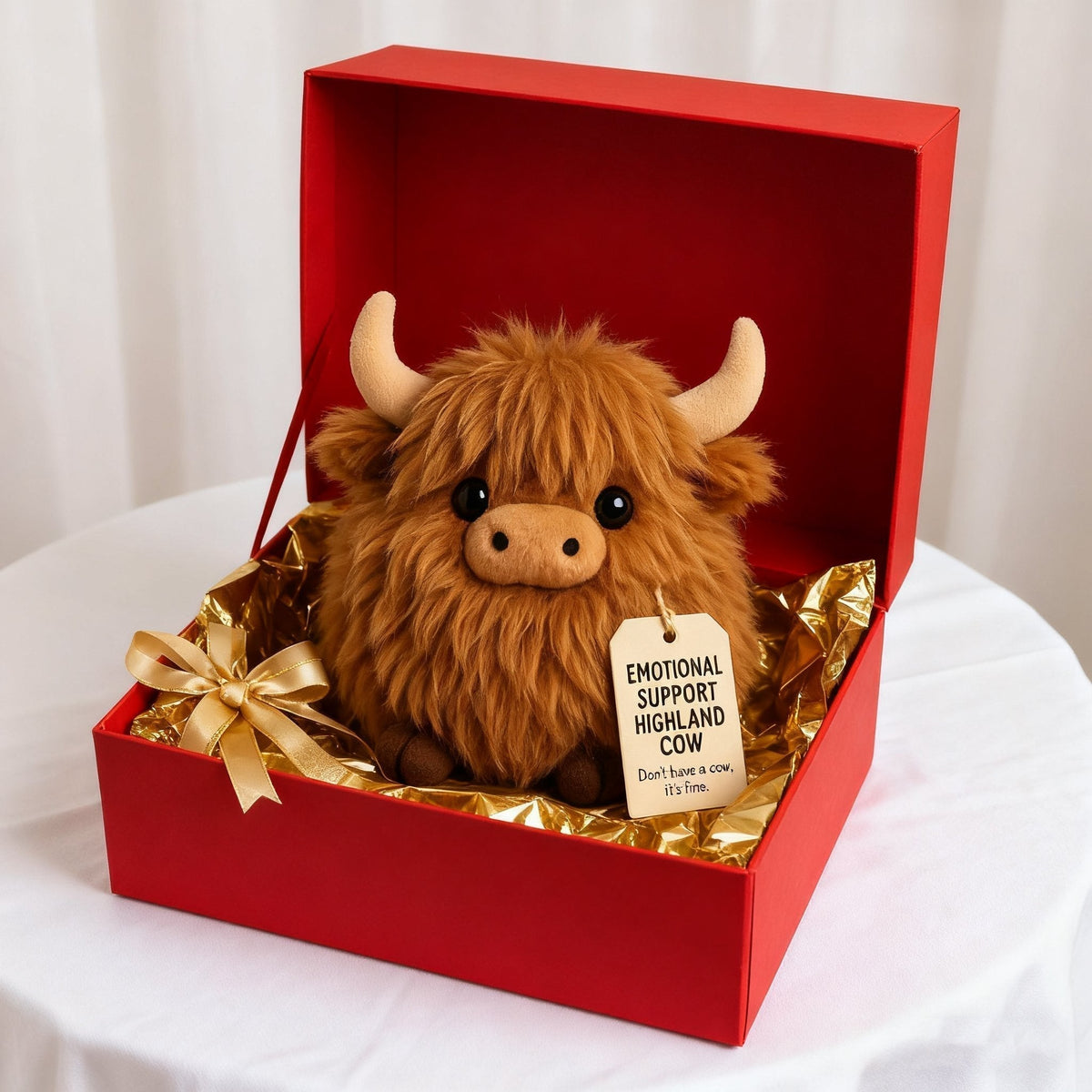🎅Prévente de Noël 50% DE RÉDUCTION🎁Peluche vache des Highlands pour soutien émotionnel🎉