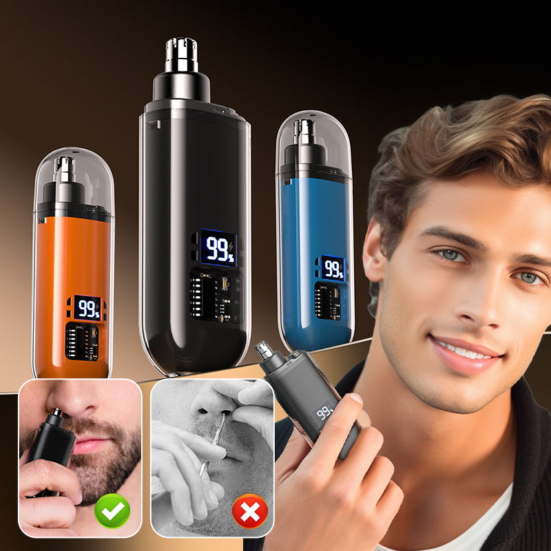 🔥50% DE RÉDUCTION✨Tondeuse Nez Intelligent✂️Coupe Indolore, Étanche IPX7, Recharge Rapide Type-C, Affichage LED⚡