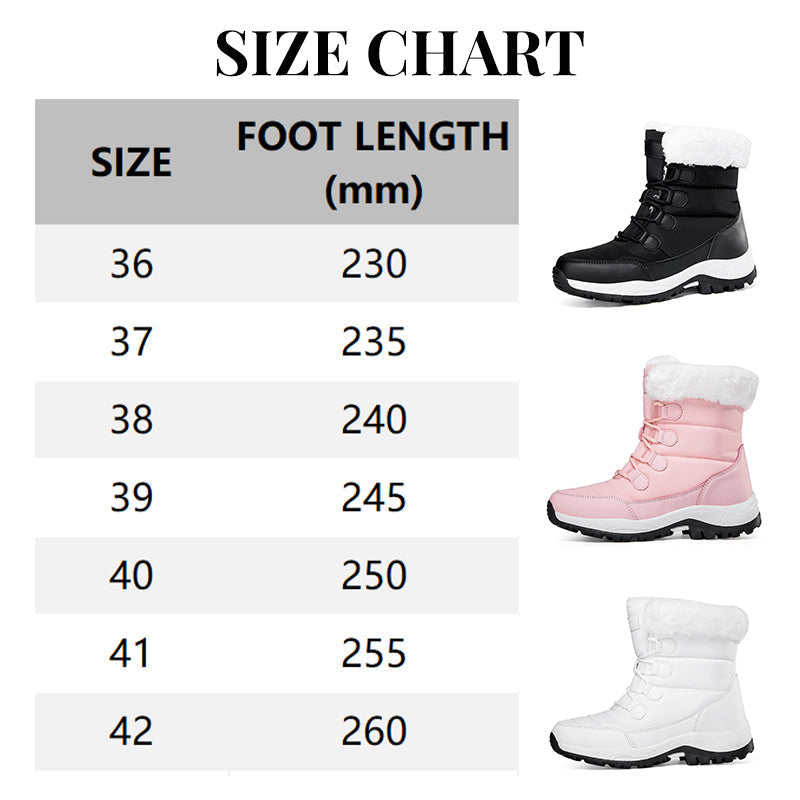 Bottes de neige chaudes antidérapantes tendance pour femmes