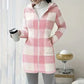 🔥Hot Sale Offers-Women's Plaid Zip-Up Hooded Jacket