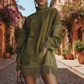 【S-3XL】💖Robe à manches longues et franges🔥Achetez 2 livraison gratuite