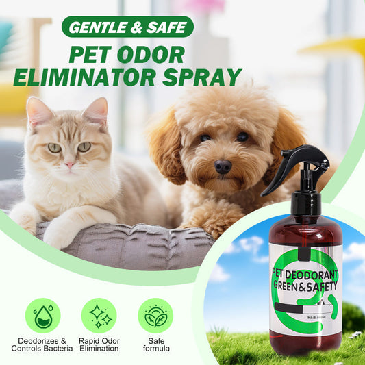 Spray éliminateur d'odeurs doux et sûr pour animaux
