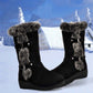 Bottes de neige mi-mollet pour femmes avec bordure en peluche