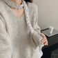 ✨ Ensemble 2 pièces composé d'un pull en maille à bordures en dentelle et d'une jupe pour femme — Une élégance naturelle pour l'automne et l'hiver ❄️👗