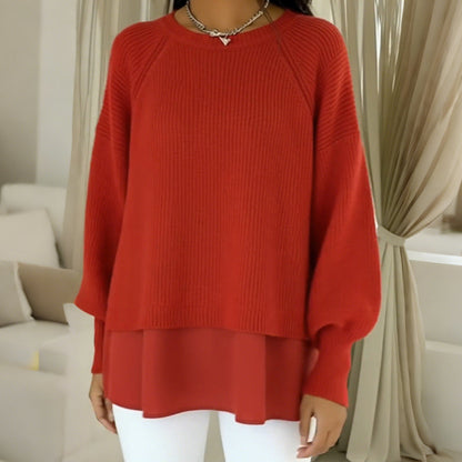 Pull-over en tricot 2 pièces pour femme