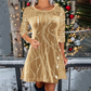 ⏳Offre spéciale à durée limitée✨Robe élégante évasée à paillettes💃Scintillez en rouge, or et vert pour toutes les occasions🌟