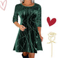 ⏳Offre spéciale à durée limitée✨Robe élégante évasée à paillettes💃Scintillez en rouge, or et vert pour toutes les occasions🌟