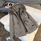 Manteau élégant isolé Parka avec cordon de taille