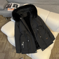 Manteau élégant isolé Parka avec cordon de taille