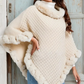 Châle chic ultra-chaud en tricot avec bordure en fausse fourrure pour femme