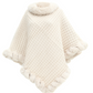 Châle chic ultra-chaud en tricot avec bordure en fausse fourrure pour femme