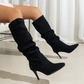 🔥Soldes exceptionnels - Bottes montantes à talons compensés tendance pour femmes