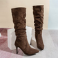 🔥Soldes exceptionnels - Bottes montantes à talons compensés tendance pour femmes