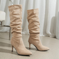 🔥Soldes exceptionnels - Bottes montantes à talons compensés tendance pour femmes