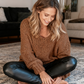 Pull ample à col rond pour femme