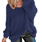 Pull ample à col rond pour femme