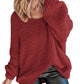 Pull ample à col rond pour femme