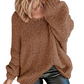 Pull ample à col rond pour femme