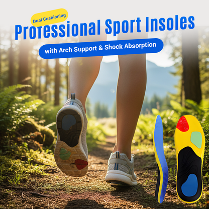 Semelles sportives professionnelles avec soutien de la voûte plantaire et absorption des chocs