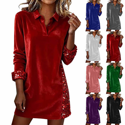 Robe élégante pour femme ornée de paillettes