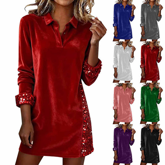 Robe élégante pour femme ornée de paillettes