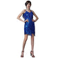 Robe de soirée à franges et paillettes pour femme