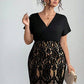 Robe décontractée à col en V pour femme