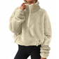 Sweat-shirt à col montant et demi-zip pour femme