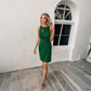 Robe de cocktail pour femme avec encolure creuse et fronces nouées torsadées