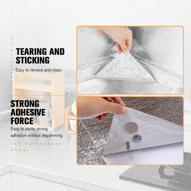 🛡️ 50 % DE RÉDUCTION ! 🍳Autocollants de cuisine – Protègent les placards et les plans de travail contre la graisse et les taches. Découpables sur mesure, amovibles. Une véritable bouée de sauvetage pour la cuisine ! 🌟✅