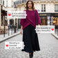 Pull en maille à manches chauve-souris pour femme