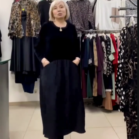 Robe patchwork décontractée pour femme