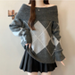 Pull à manches courtes et col rond pour femme