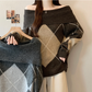 Pull à manches courtes et col rond pour femme