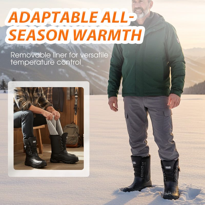 🔥50% de réduction🔥 Bottes de neige imperméables pour hommes avec doublure amovible