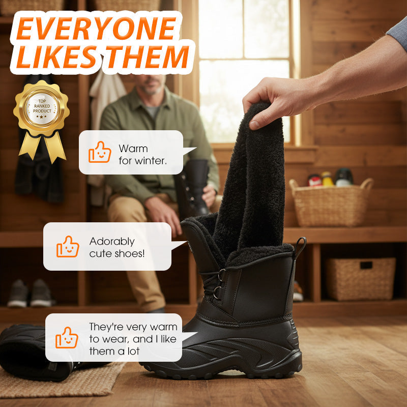 🔥50% de réduction🔥 Bottes de neige imperméables pour hommes avec doublure amovible