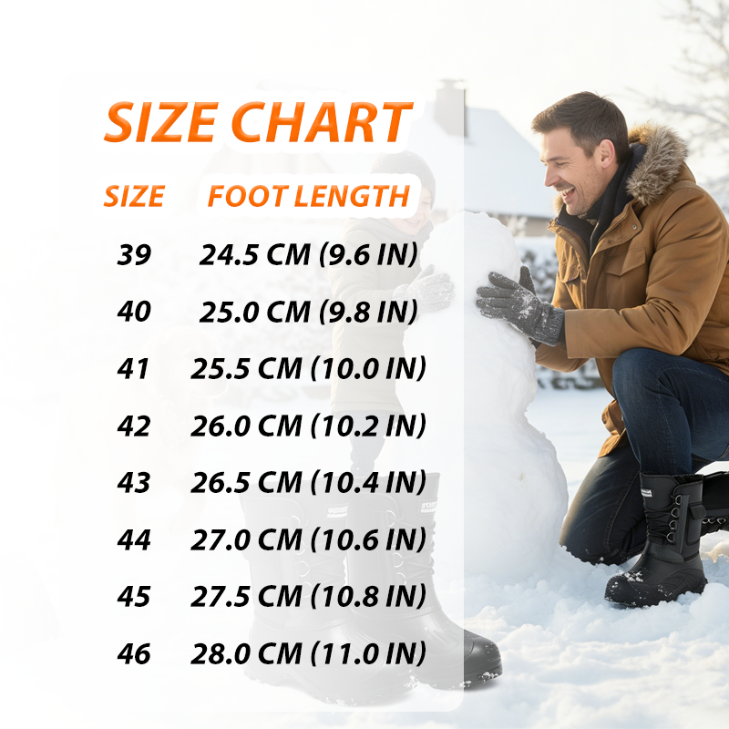 🔥50% de réduction🔥 Bottes de neige imperméables pour hommes avec doublure amovible