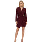 Mini-robe élégante à col en V et coupe cache-cœur pour femme