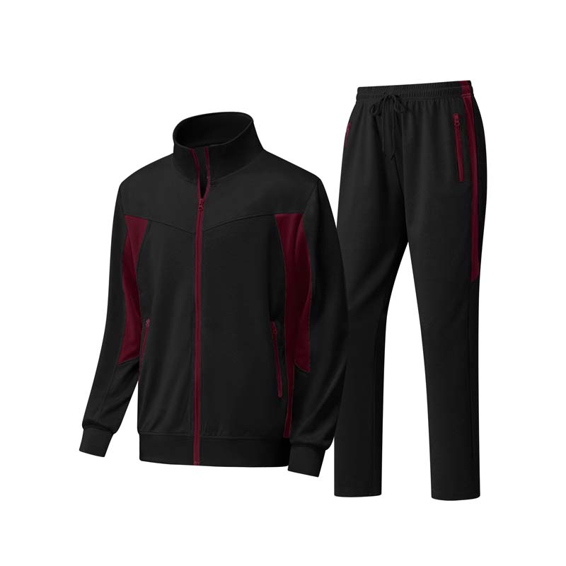 Ensemble 2 pièces veste et pantalon de course à fermeture éclair intégrale pour homme