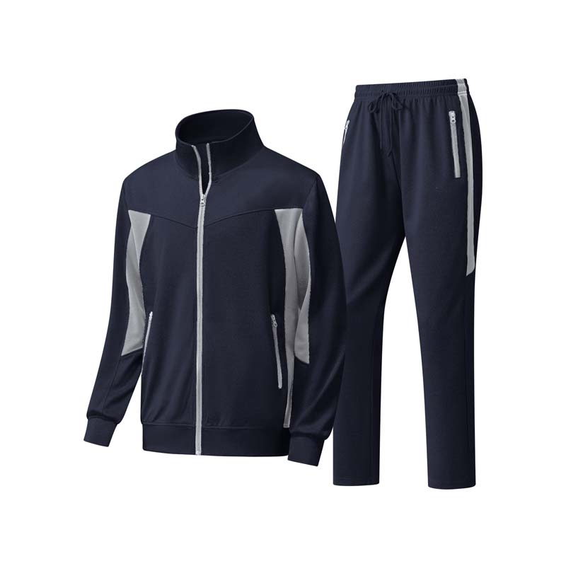 Ensemble 2 pièces veste et pantalon de course à fermeture éclair intégrale pour homme