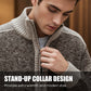 Cardigan à col montant et fermeture éclair intégrale pour homme