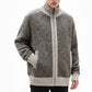 Cardigan à col montant et fermeture éclair intégrale pour homme