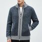 Cardigan à col montant et fermeture éclair intégrale pour homme