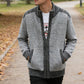Cardigan à col montant et fermeture éclair intégrale pour homme