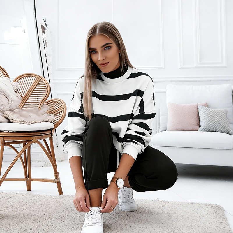 ⌛ Plus que 3 jours – 50 % de réduction sur tout ! ⏰ Ensemble de sport rayé pour femme, 2 pièces